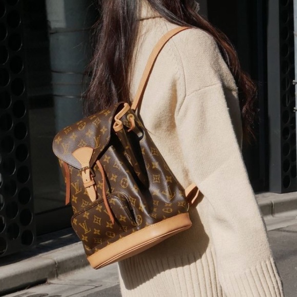 Louis Vuitton Montsouris Leather Backpack - Picture 1 of 8